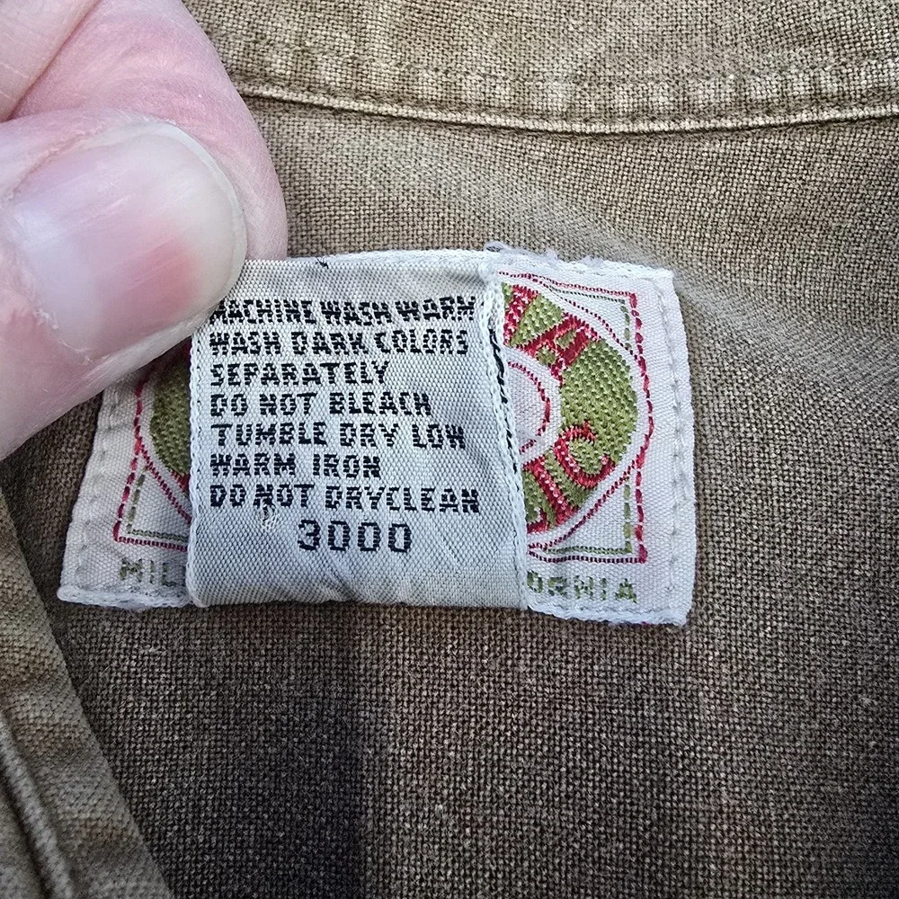 Vintage 80s/90s‎ Banana Republic Safari Work Shirt 100% Cotton Canvas Large